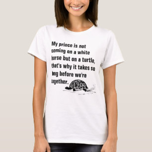 Funny Prince on a Turtle Ladies T-shirt
