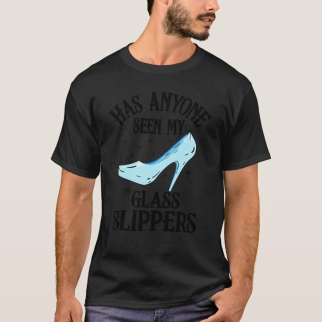 Funny Princess Glass Slippers Women Fairy Tale Gir T-Shirt (Front)