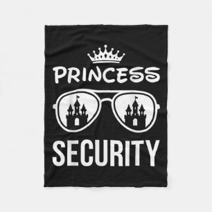 Funny Princess Security Design Castle Sungles Fami Fleece Blanket