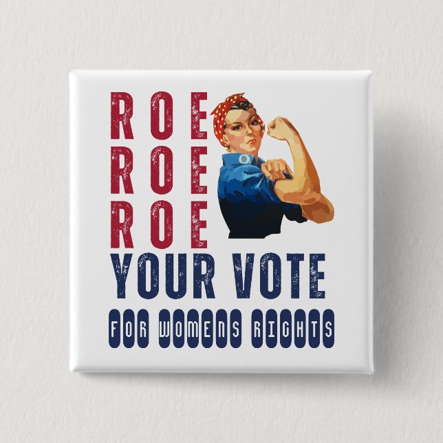 Funny Pro Choice Retro Feminist Political Cartoon  15 Cm Square Badge (Front)