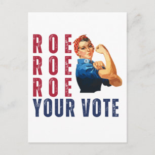 Funny Pro Choice Retro Feminist Political Cartoon Postcard