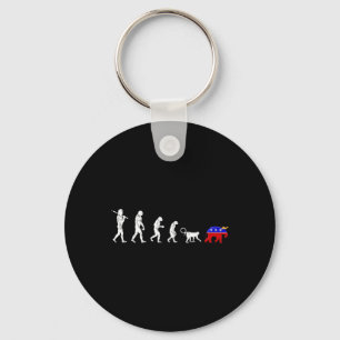 Funny Pro-democrat Anti-republican Devolution Key Ring