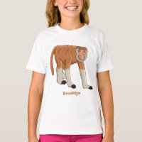 Funny proboscis monkey cartoon illustration