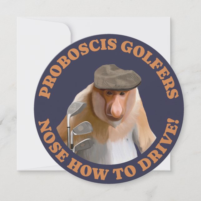 Funny Proboscis Monkey Golf Lovers  (Front)