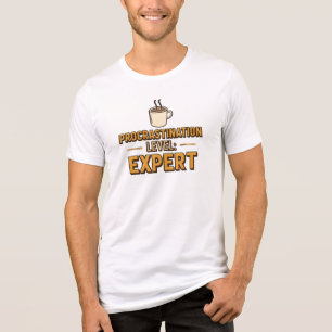 Funny "Procrastination Level Expert" Tri-Blend Shirt