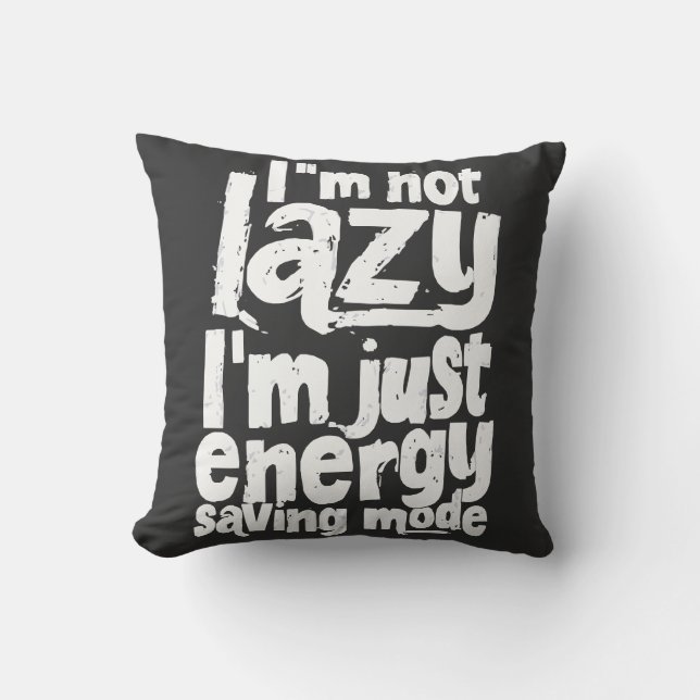 Funny Procrastination quote Cushion (Front)
