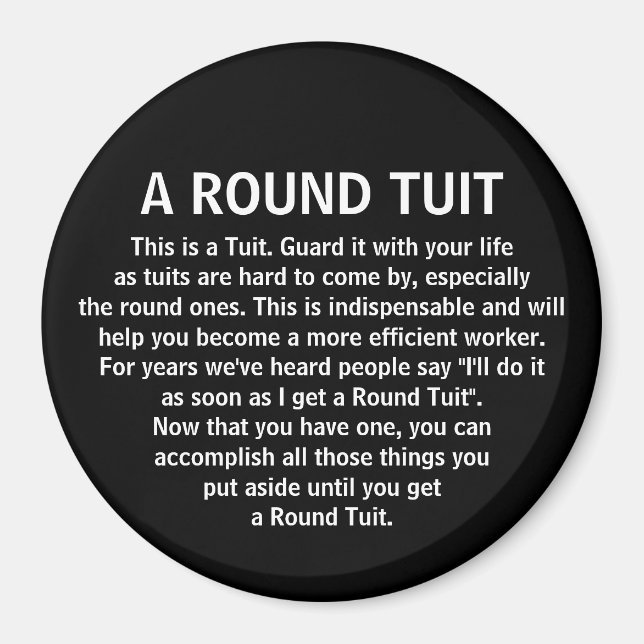 Funny Procrastinator Office CoWorker Humour Magnet (Front)