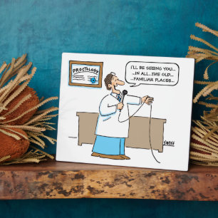 Funny Proctologist Karaoke Cartoon Art Proctology Plaque