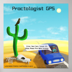 Funny Proctology GPS Poster