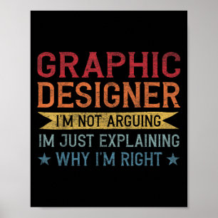 Funny Profession Quote Graphic Designer Poster