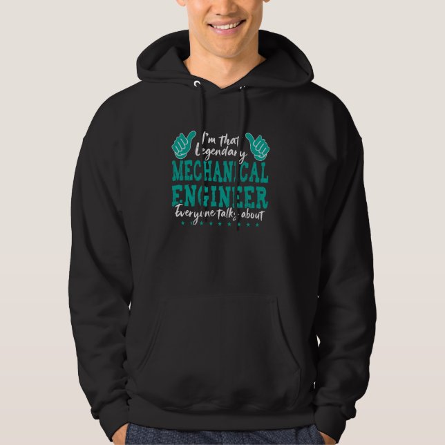 Funny Profession Quote Legendary Mechanical Engine Hoodie (Front)