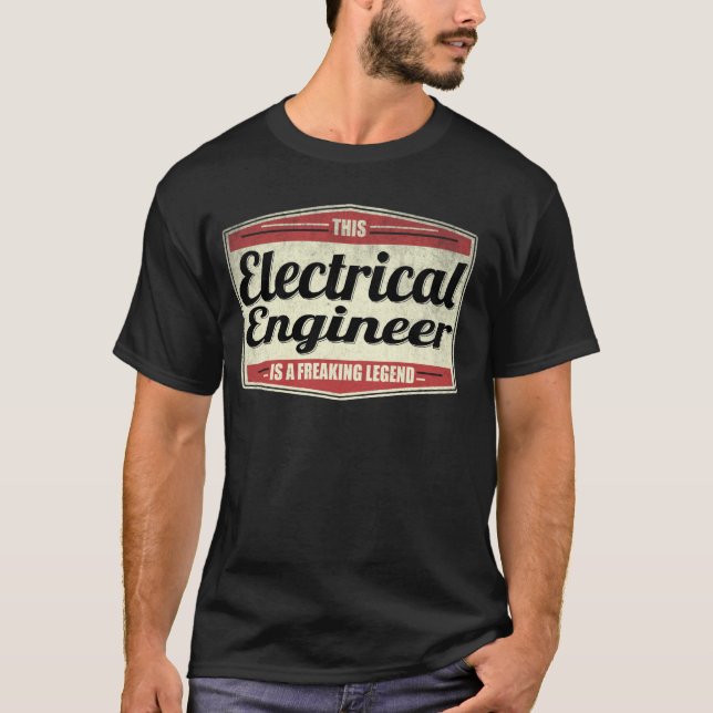 Funny Profession Quote Vintage Electrical Engineer T-Shirt (Front)