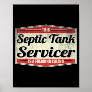 Funny Profession Quote Vintage Septic Tank Service Poster