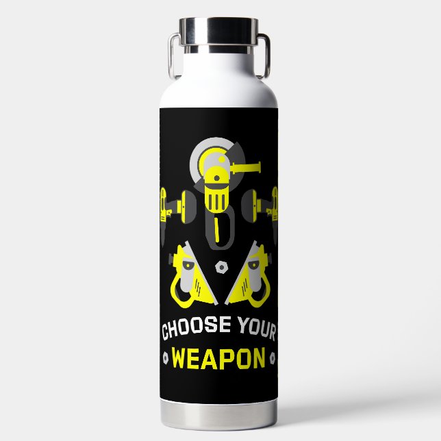 Funny Professional Builder Gifts Water Bottle (Front)