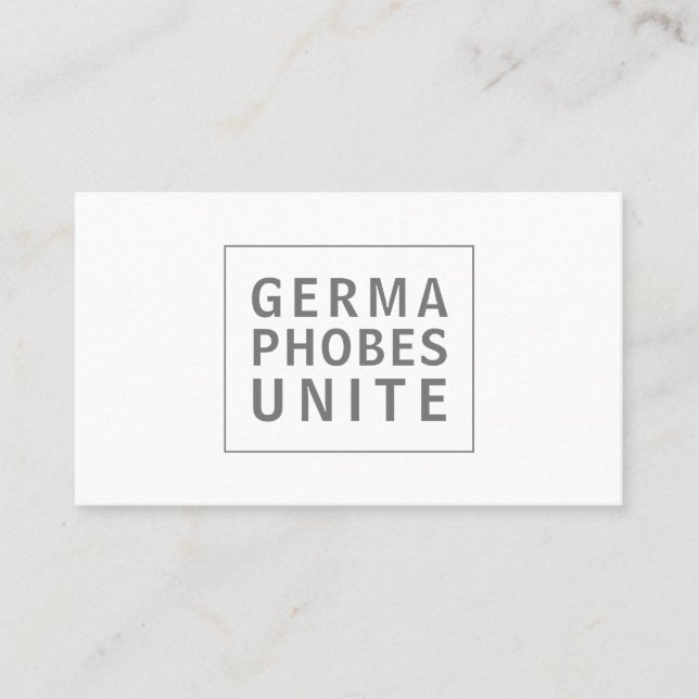 Funny Professional Cleaning Service Germaphobes Business Card (Front)