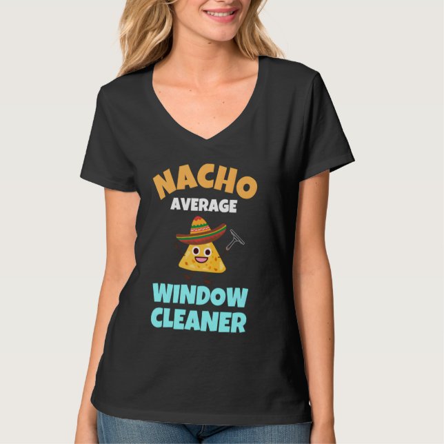 Funny Professional Window Cleaner Clean Work Joke  T-Shirt (Front)