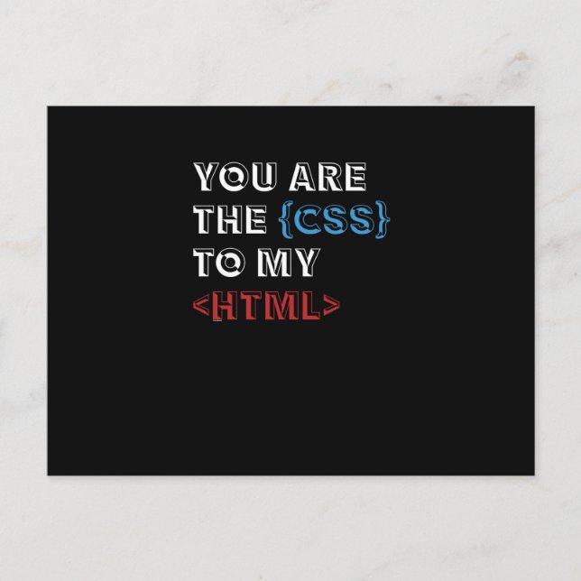 Funny Program Codes Cascading Style Sheet Holiday Postcard (Front)