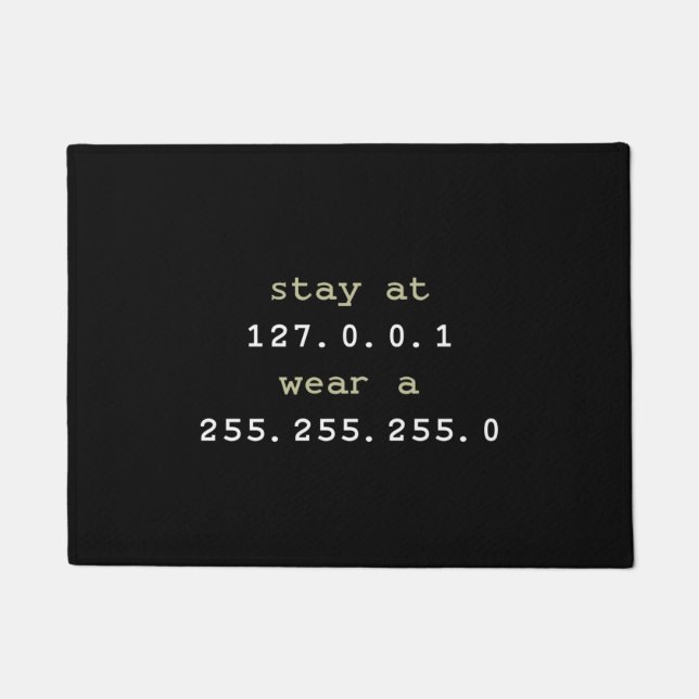 Funny programing for coder - black Doormat (Front)