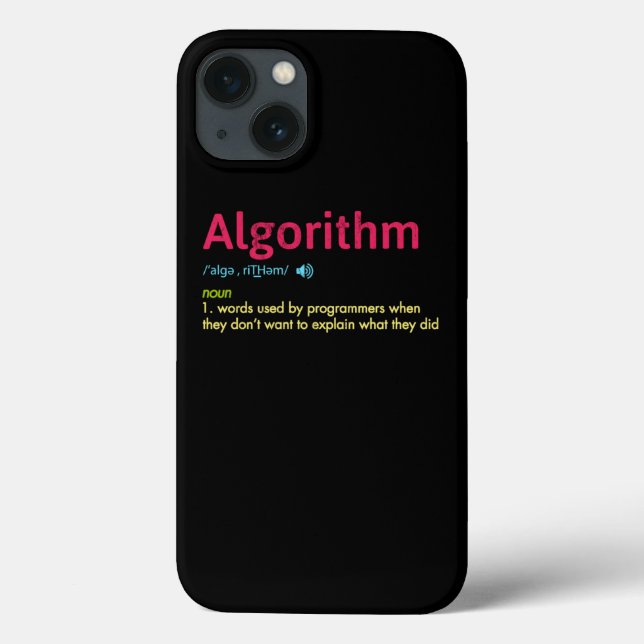 Funny Programmer Algorithm Men Women Kids Tees Case-Mate iPhone Case (Back)