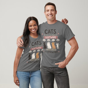 Funny Programmer Cat Lover Coding Humour Software T-Shirt