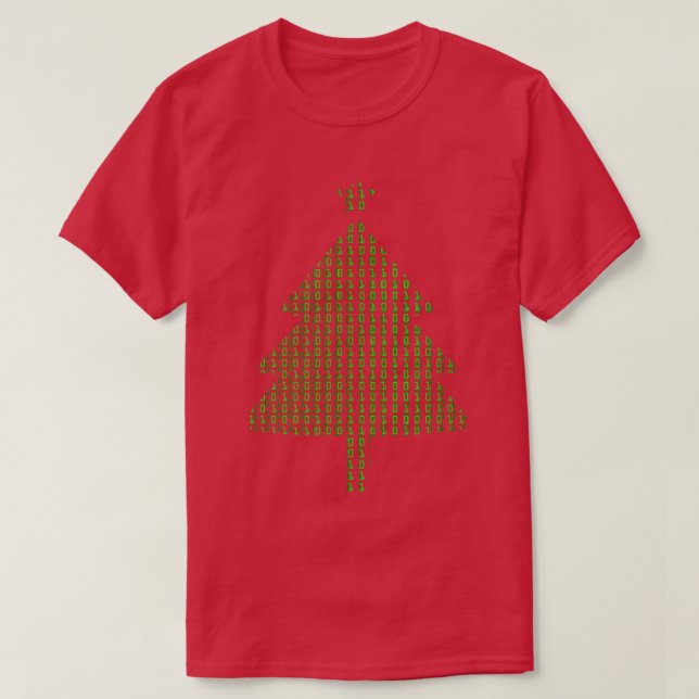Funny Programmer Christmas Tree Developer Nerd Gee T-Shirt (Design Front)