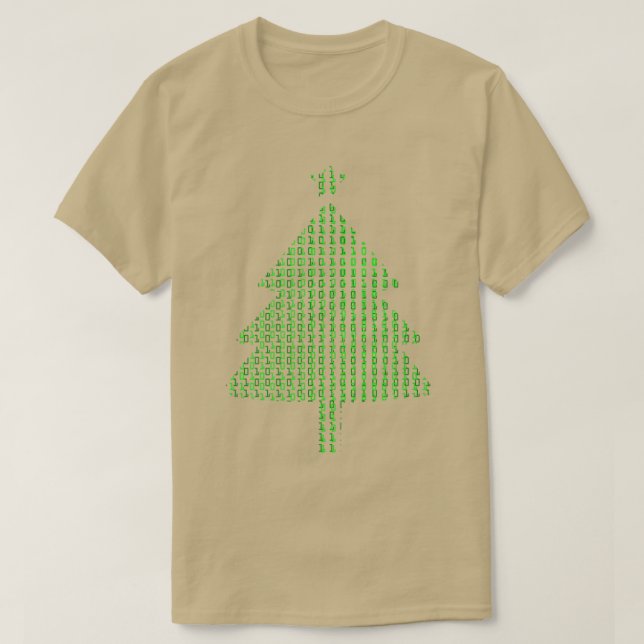 Funny Programmer Christmas Tree Developer Nerd Gee T-Shirt (Design Front)