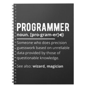 Funny Programmer Code Developer Meaning Definition Notebook