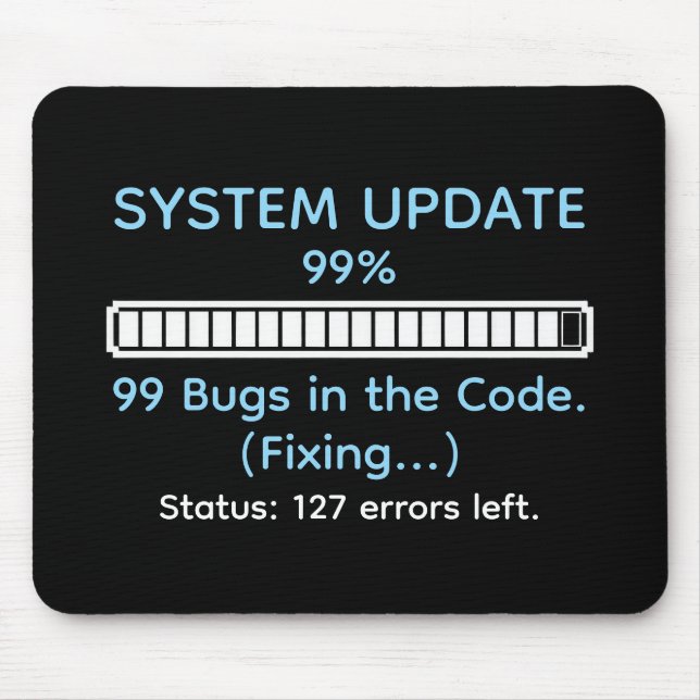 Funny Programmer Coding Mouse Mat (Front)