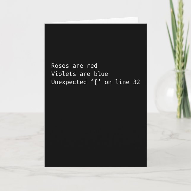 Funny Programmer Coding Poem Coding Gift Card (Front)