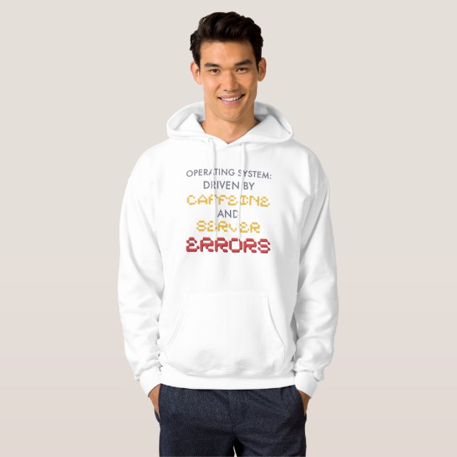 Funny Programmer Coffee and Server Errors Hoodie (Front Full)