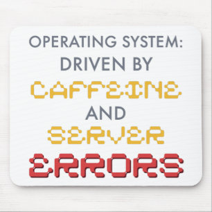 Funny Programmer Coffee and Server Errors Mouse Mat