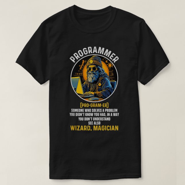 Funny Programmer Definition Coding And Computer Sc T-Shirt (Design Front)