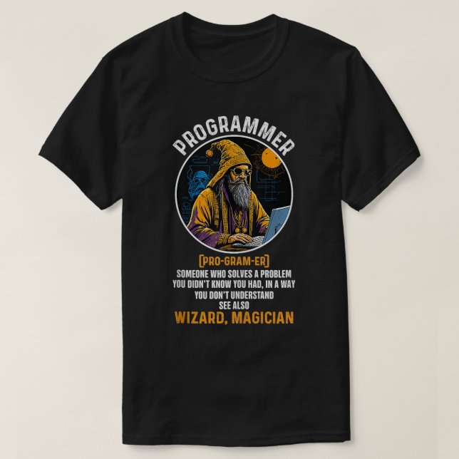 Funny Programmer Definition Software Developer Tec T-Shirt (Design Front)