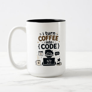 Funny Programmer Design Two-Tone Coffee Mug