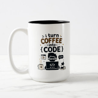 Funny Programmer Design Two-Tone Coffee Mug