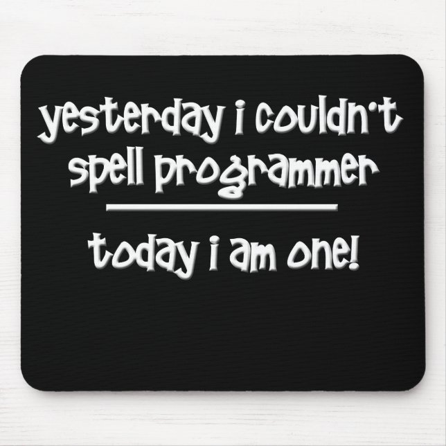 Funny Programmer Mouse Mat (Front)
