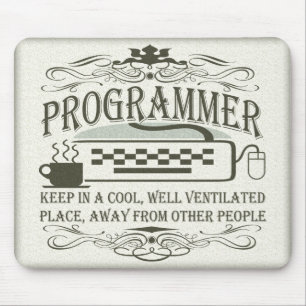 Funny Programmer Mouse Mat
