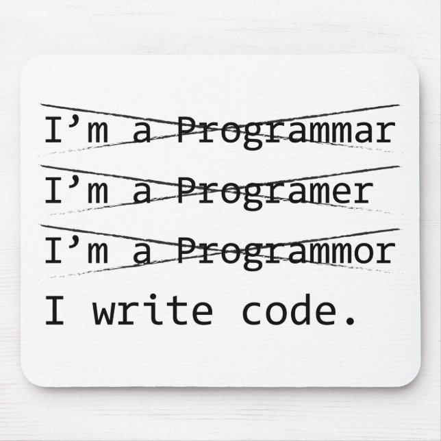 Funny Programmer Mouse Mat (Front)