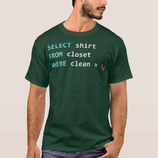 Funny Programmer SQL Query Geek Database Coding T-Shirt