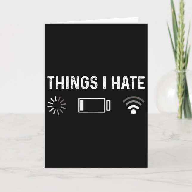 Funny Programmer Things I Hate Gamer  Card (Front)