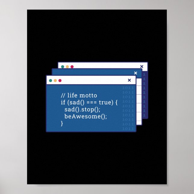 Funny Programming Coding Programmer Gift Poster (Front)