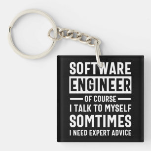 Funny Programming Software Engineer Gift Key Ring