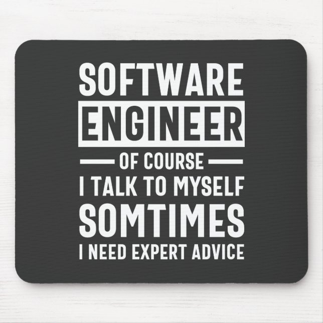 Funny Programming Software Engineer Gift Mouse Mat (Front)