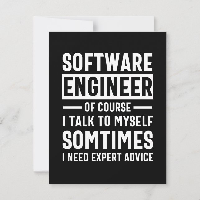 Funny Programming Software Engineer Gift Save The Date (Front)