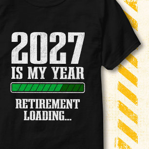 Funny Progress Bar Retired 2027 Retirement Loading T-Shirt