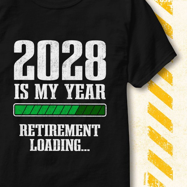 Funny Progress Bar Retired 2028 Retirement Loading T-Shirt (Creator Uploaded)