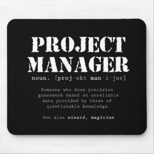 Funny Project Manager Dictionary Definition Mouse Mat