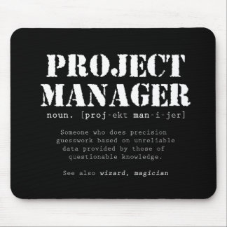 Funny Project Manager Dictionary Definition Mouse Mat