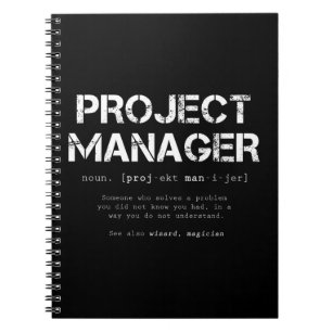 Funny Project Manager Dictionary Definition Notebook