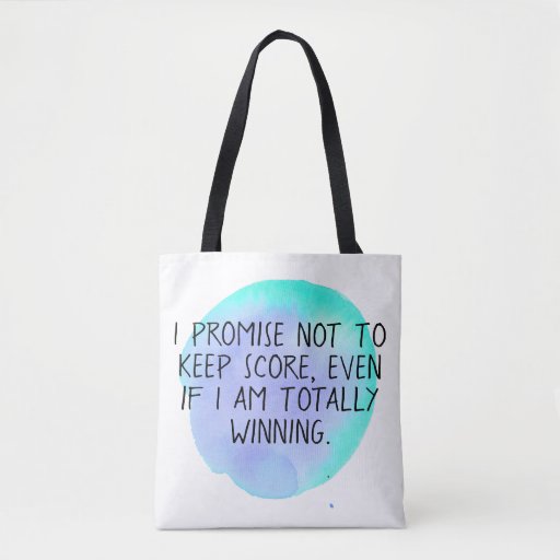 Image of Funny Promise Watercolor Blue Spot Tote Bag